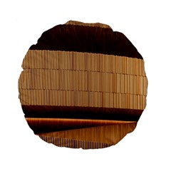 Architecture Art Boxes Brown Standard 15  Premium Flano Round Cushions by Amaryn4rt