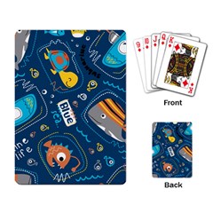 Seamless Pattern Vector Submarine With Sea Animals Cartoon Playing Cards Single Design (rectangle) by Bedest