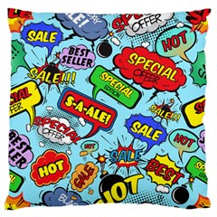 Comic Bubbles Seamless Pattern Standard Premium Plush Fleece Cushion Case (two Sides) by Bedest