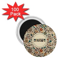 Seamless Pattern With Flower Birds 1 75  Magnets (100 Pack)  by Bedest