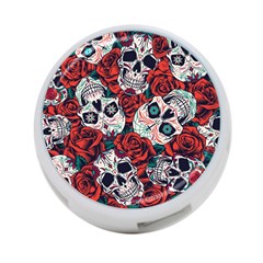 Vintage Day Dead Seamless Pattern 4-port Usb Hub (one Side) by Bedest