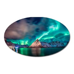 Amazing Aurora Borealis Colors Oval Magnet by Pakjumat