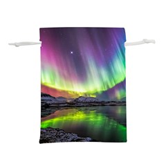 Aurora Borealis Polar Northern Lights Natural Phenomenon North Night Mountains Lightweight Drawstring Pouch (s) by Pakjumat