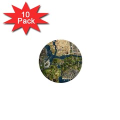 Map Illustration Gta 1  Mini Buttons (10 Pack)  by Pakjumat