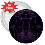 Geometric Art Digital Art Background 3  Buttons (10 pack)  Front