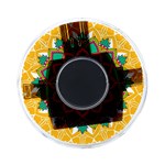 Mandala Patterns Yellow On-the-Go Memory Card Reader Back