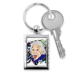 Albert Einstein Physicist Key Chain (rectangle) by Maspions