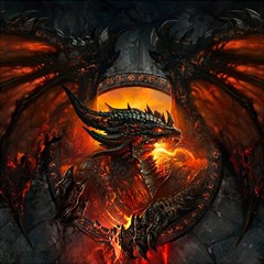 Dragon Fire Fantasy Art Play Mat (rectangle) by Maspions