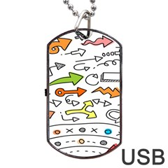 Desktop Pattern Art Graphic Design Dog Tag Usb Flash (one Side) by Hannah976