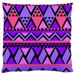 Seamless Purple Pink Pattern Large Premium Plush Fleece Cushion Case (Two Sides) Back