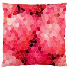 Mosaic Structure Pattern Background Large Premium Plush Fleece Cushion Case (two Sides) by Hannah976