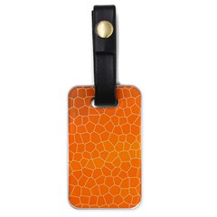 Orange Mosaic Structure Background Luggage Tag (one Side) by Hannah976