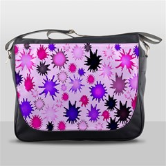 Inks Drops Black Paint Design Messenger Bag by Hannah976