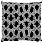 Pattern Beetle Insect Black Grey Large Premium Plush Fleece Cushion Case (One Side) Front