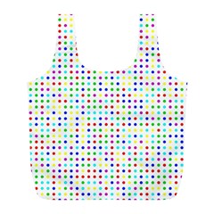 Dots Color Rows Columns Background Full Print Recycle Bag (l) by Hannah976