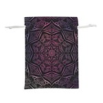 Mandala Neon Symmetric Symmetry Lightweight Drawstring Pouch (L) Back