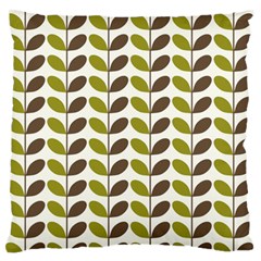 Leaf Plant Pattern Seamless Large Premium Plush Fleece Cushion Case (one Side) by Hannah976