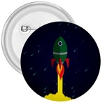 Rocket Halftone Astrology Astronaut 3  Buttons Front