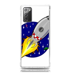 Rocket Ship Launch Vehicle Moon Samsung Galaxy Note 20 Tpu Uv Case by Sarkoni