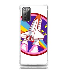 Badge Patch Pink Rainbow Rocket Samsung Galaxy Note 20 Tpu Uv Case by Sarkoni