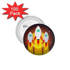 Rocket Take Off Missiles Cosmos 1 75  Buttons (100 Pack)  by Sarkoni