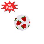 Seamless Pattern Fresh Strawberry 1  Mini Buttons (10 pack)  Front