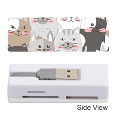 Cute Cats Seamless Pattern Memory Card Reader (stick) by Sarkoni