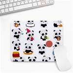 Playing Pandas Cartoons Small Mousepad Front