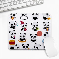 Playing Pandas Cartoons Large Mousepad by Apen