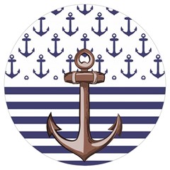 Anchor Background Design Round Trivet by Apen