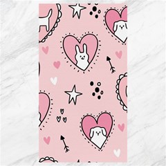 Cartoon Cute Valentines Day Doodle Heart Love Flower Seamless Pattern Vector Canvas 40  X 72  by Apen