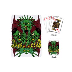 Zombie Star Monster Green Monster Playing Cards Single Design (mini) by Sarkoni