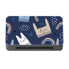 Colorful Cute Cats Seamless Pattern Memory Card Reader With Cf by Bedest