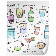 Drinks Cocktails Doodles Coffee Canvas 18  X 24  by Apen