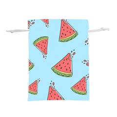 Watermelon Fruit Pattern Tropical Lightweight Drawstring Pouch (s) by Apen