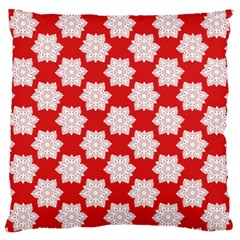 Christmas Snowflakes Background Pattern Large Cushion Case (one Side) by Apen