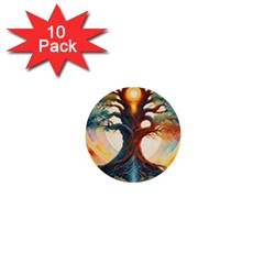 Tree Cosmic Spiritual Meditation 1  Mini Buttons (10 Pack)  by Apen