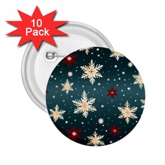 Snowflakes Winter Snow 2 25  Buttons (10 Pack)  by Apen