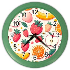 Fruit Sweet Pattern Color Wall Clock by Ravend