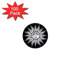 Sun Moon Star Universe Space 1  Mini Buttons (100 Pack)  by Ravend