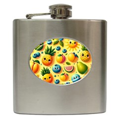 Fruits Fresh Sweet Pattern Hip Flask (6 Oz) by Ravend