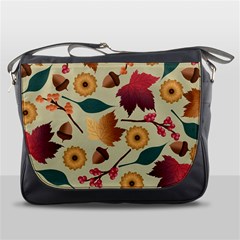 Autumn Leaves Colours Season Messenger Bag by Ravend