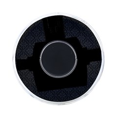 Black Floral Background, Black Backgrounds, Vintage Floral On-the-go Memory Card Reader by nateshop
