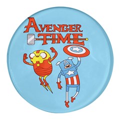 Adventure Time Avengers Age Of Ultron Round Glass Fridge Magnet (4 Pack) by Sarkoni