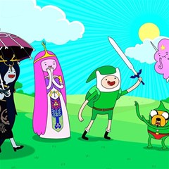 Adventure Time The Legend Of Zelda Parody Play Mat (rectangle) by Sarkoni