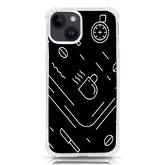 Coffee Background Iphone 14 Tpu Uv Print Case by Bedest