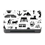 Dark Seamless Pattern Symbols Landmarks Signs Egypt Memory Card Reader with CF Front