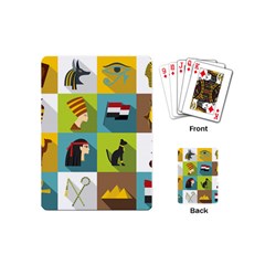 Egypt Travel Items Icons Set Flat Style Playing Cards Single Design (mini) by Bedest