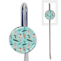 Beach Surfing Surfers With Surfboards Surfer Rides Wave Summer Outdoors Surfboards Seamless Pattern Book Mark by Bedest