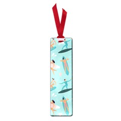 Beach Surfing Surfers With Surfboards Surfer Rides Wave Summer Outdoors Surfboards Seamless Pattern Small Book Marks by Bedest